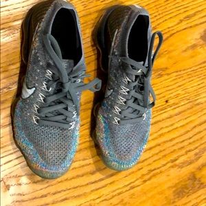 Grey with multi color Vapor Max Nike shoes